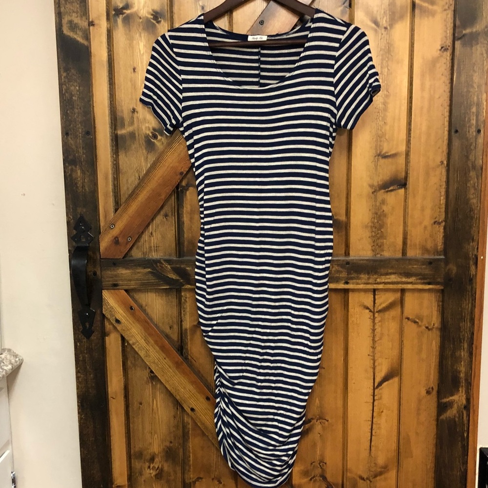 brandy blu maternity dress striped